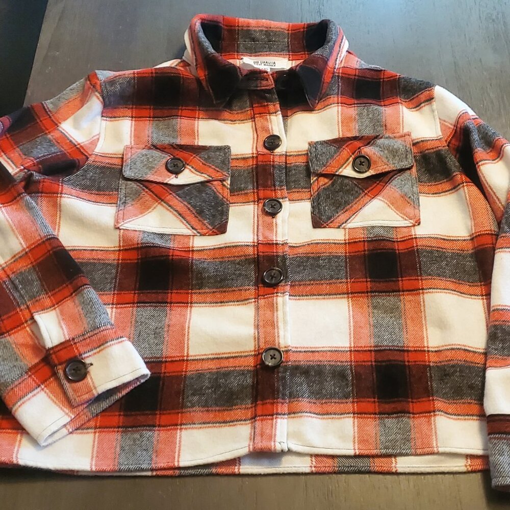 NWOT BB Dakota Steve Madden Size XXL Red white and black plaid warm button up